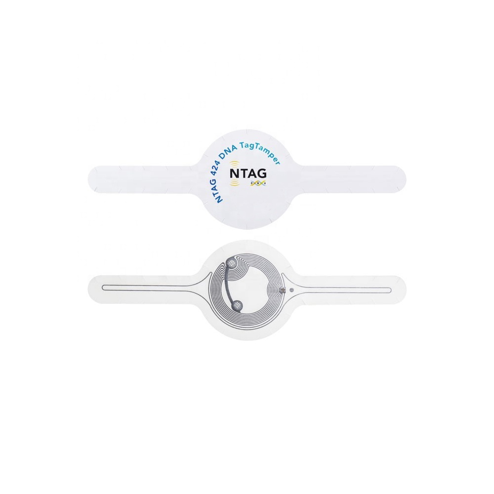 Etiqueta de ADN NTAG424 frágil antifalsificación de alta seguridad, pegatina NFC antifalsificación