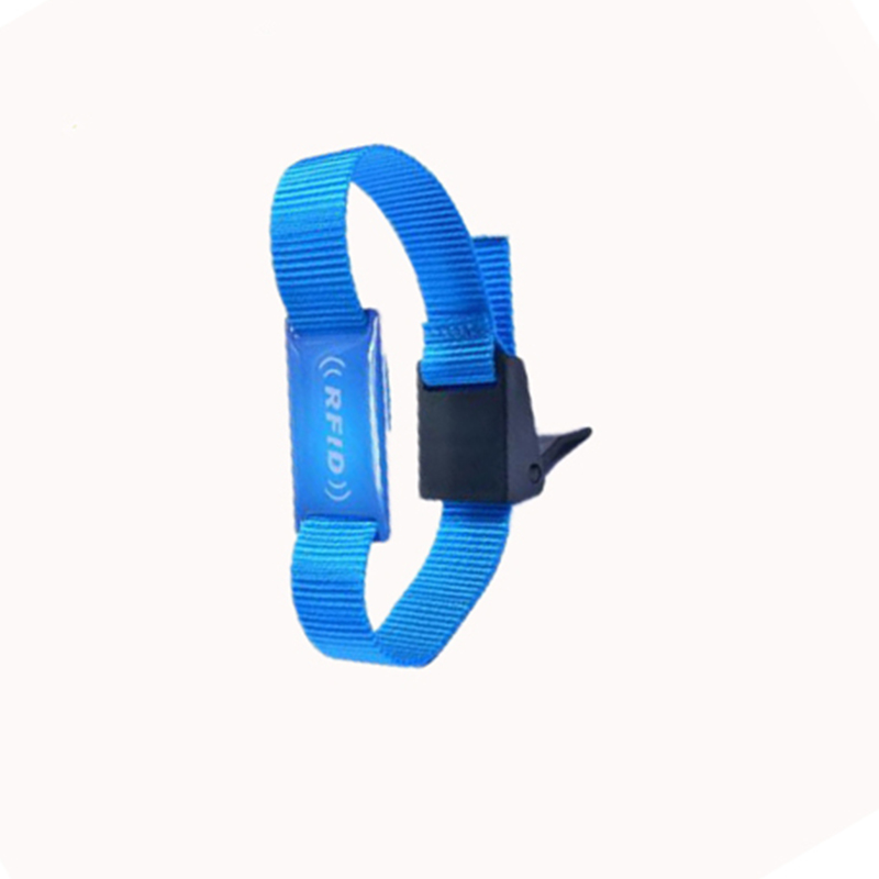 Festival 13.56Mhz Passive NFC Fabric Bracelet MIFARE Ultralight EV1 RFID Woven Wristband Proveedores