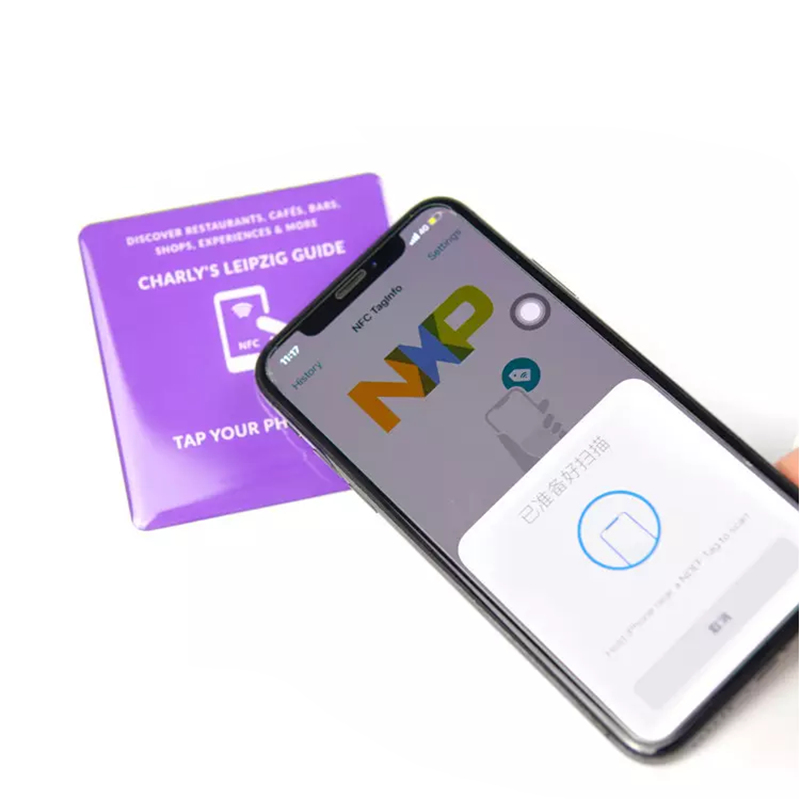 Fabricante de etiquetas de pedido de alimentos NFC de epoxi digital con código QR sin contacto