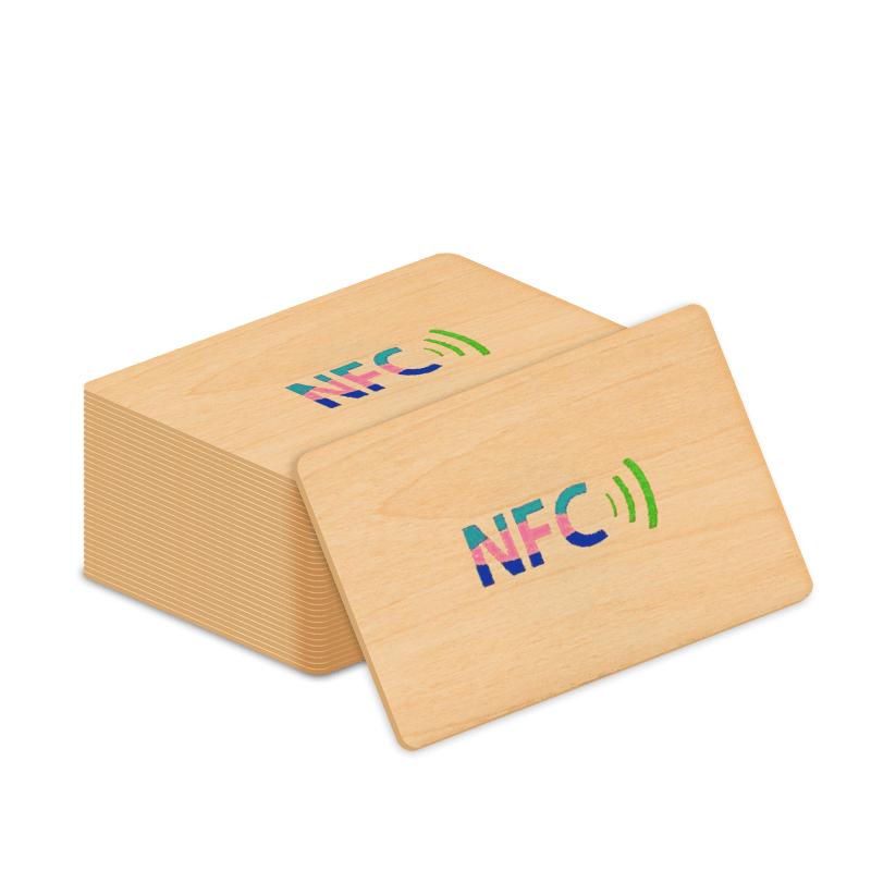 Personalizado 13.56MHz Eco Friendly Bamboo NFC NTAG213 Fabricante de tarjetas de madera